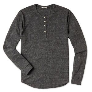 Buck Mason Charcoal Long Sleeve Henley